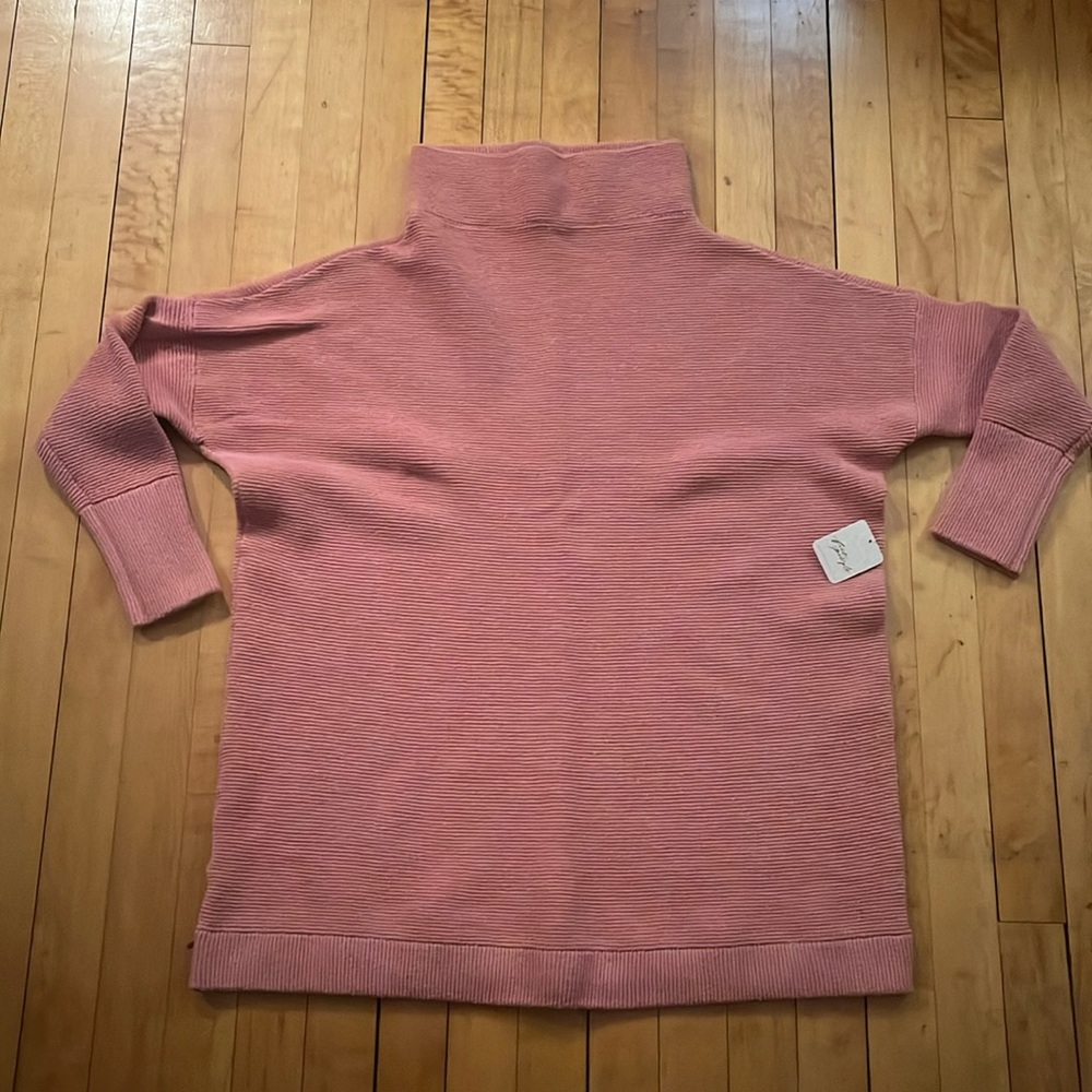 NWT Free People Ottoman Tunic Sweater Pink Size Small